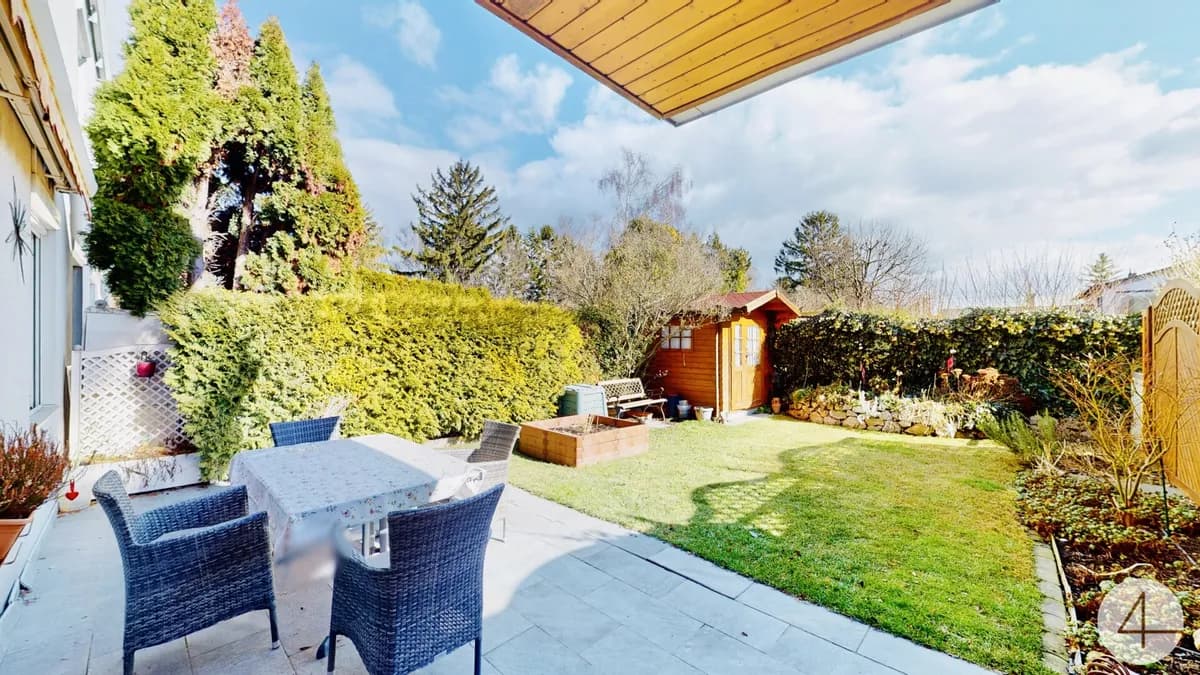8 Minuten zur U2 - Gartenwohnung - möbliert - sonnige Terrasse - absolute Ruhelage - Lobau ums Eck