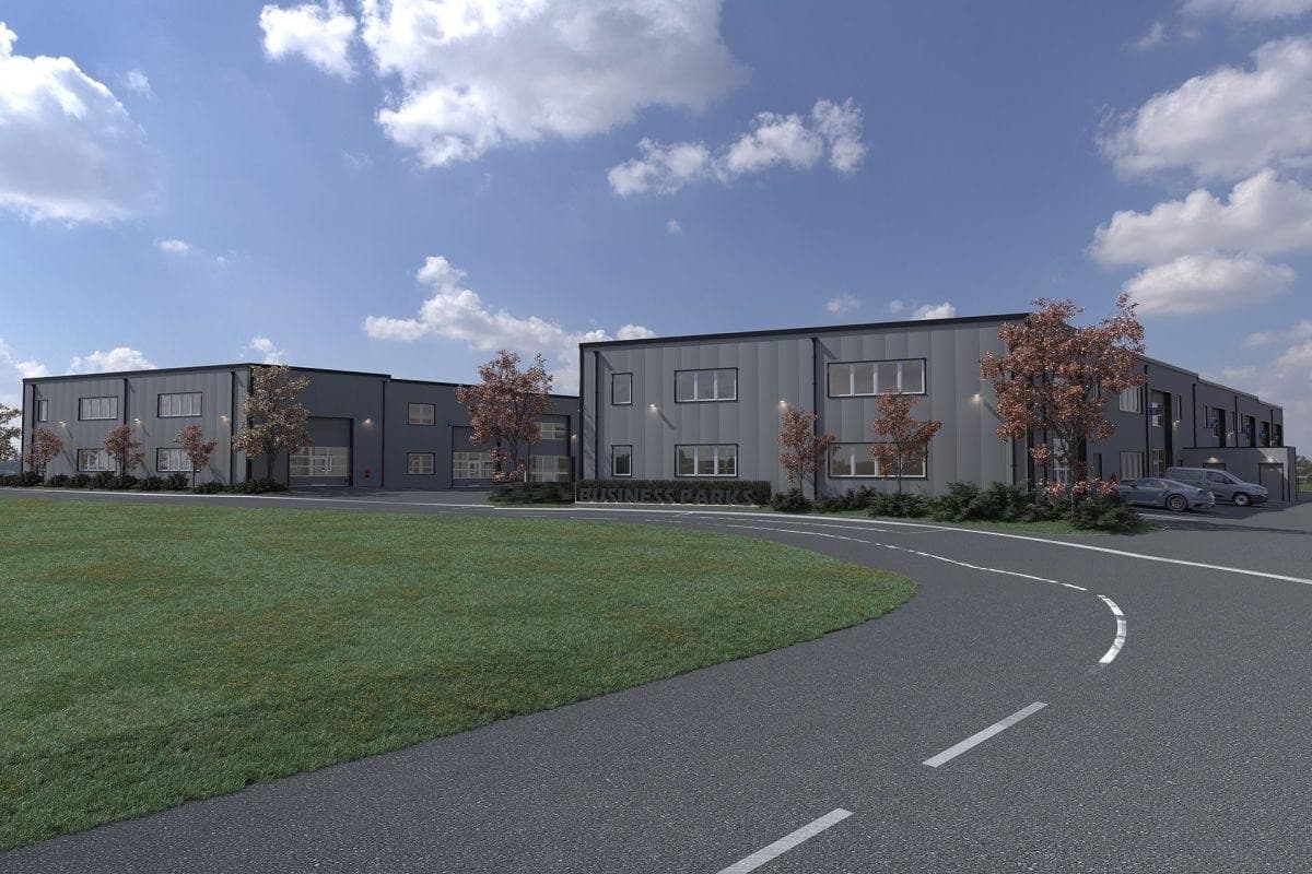 13 neu gebaute Hallen zu verkaufen oder vermieten ab 59 m2 bis 182 m2 - Feritigstellung Sommer 2027 - Bild 1