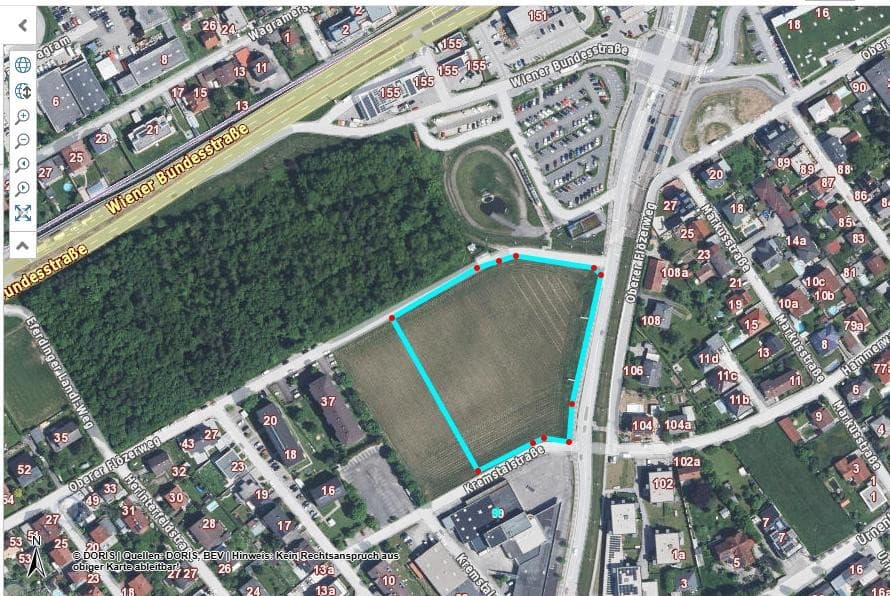 Gewerbegrundstück mit MB1 Widmung an der Trauner Kreuzung KLEINERE GRÖSSEN AUF ANFRAGE - Bild 1