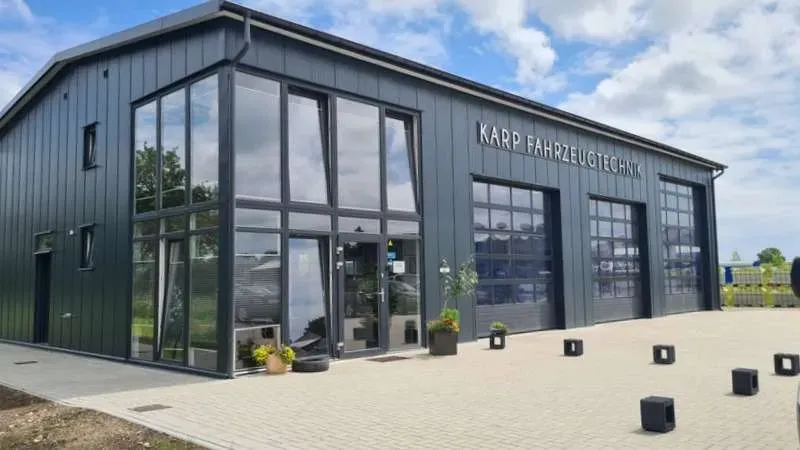DELTACON Stahlhalle Büro Werkstatt 12 x 20 x 5,3/ 6,20 m / Gewährleistung 5 Jahre !