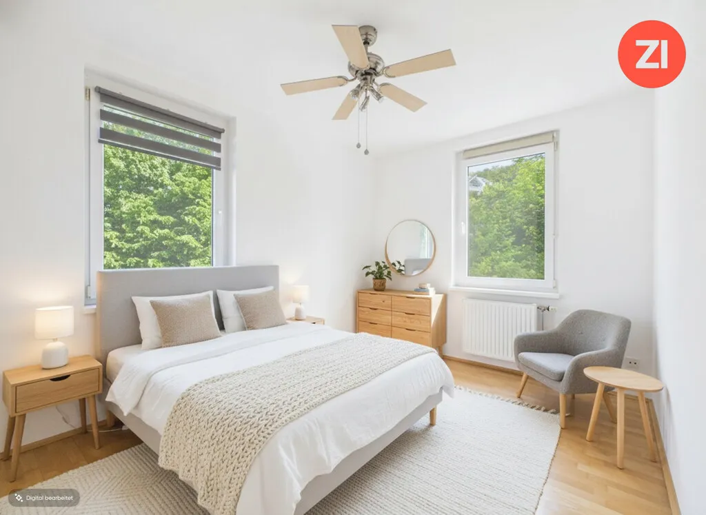 Absolute Ruhelage im Grünen – 3-Zimmer-Wohnung mit Balkon und Tiefgaragenplatz in St. Magdalena Linz