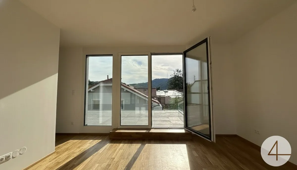 Erstbezug: Modernes Reihenhaus mit Dachterrasse und Kahlenbergblick