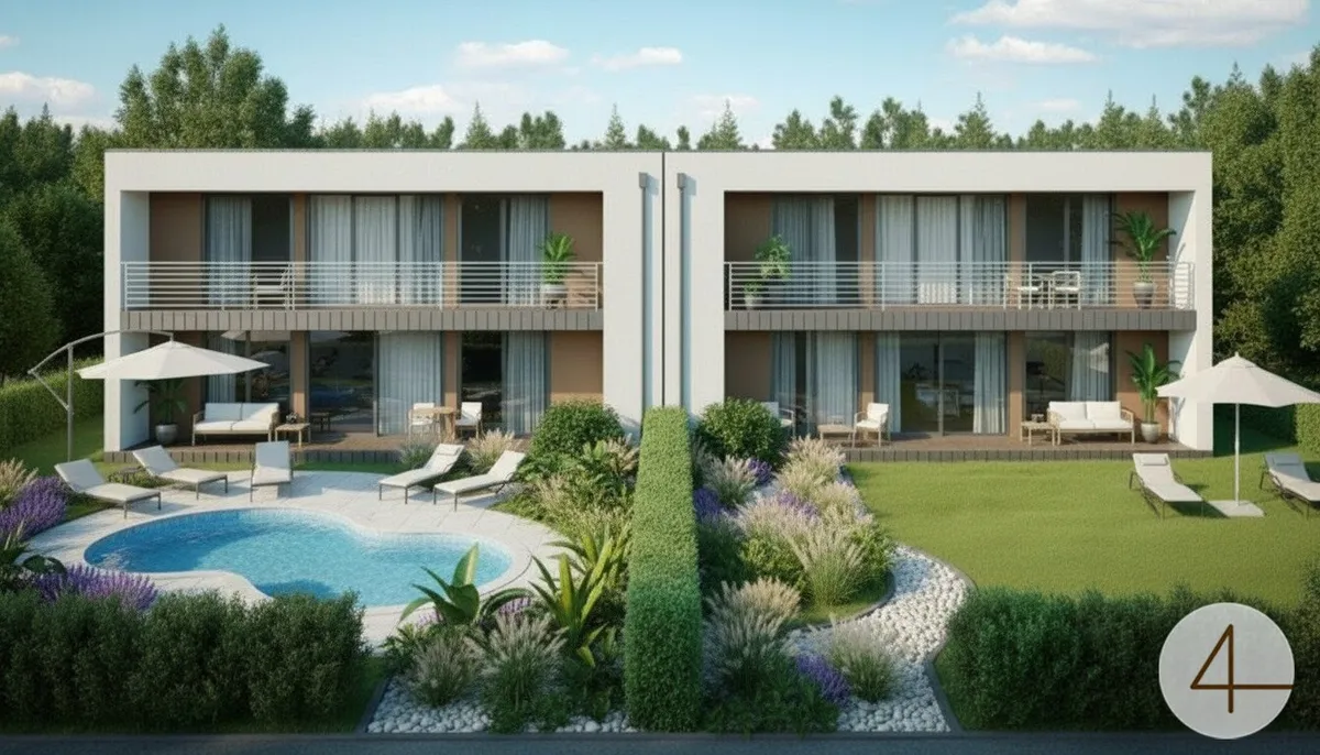 Modernes Doppelhaus in ruhiger Siedlung