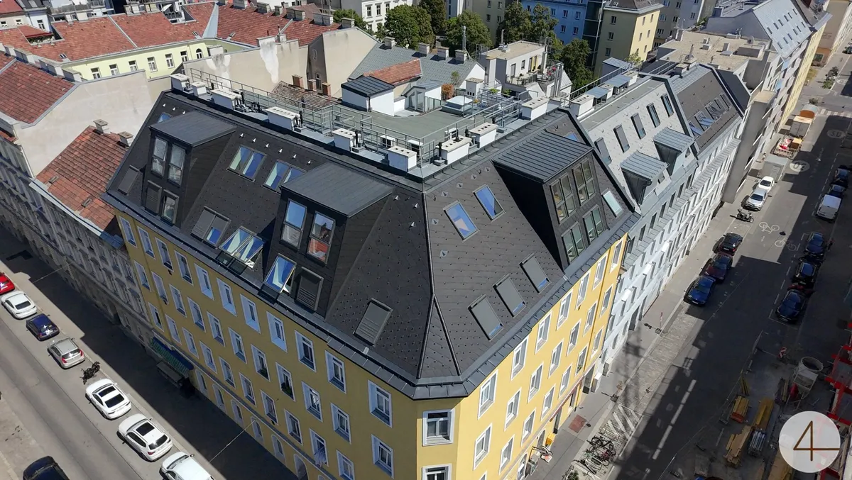 500m zur U3 - Erstbezug - 3-Zimmer-Dachgeschosswohnung mit ruhiger Sonnenterrasse - Klimaanlage