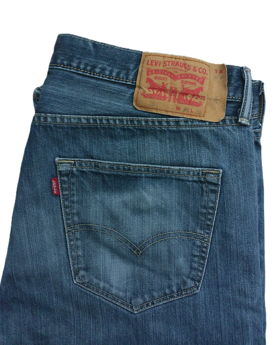 Levis 501 Original Fit Jeans Blau, Herren Hose, Gr W36 L31